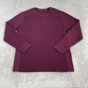 Vince Thermal Crew Neck Tee‎ Men 2XL Pinot Vino Waffle Knit Long Sleeve NWOT